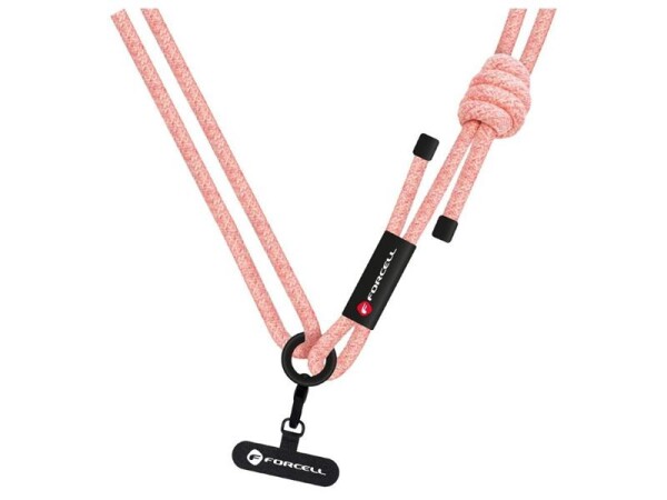 Crossbody šňůrka FORCELL F-Design S10X165 Pink - nastavitelná