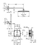 GROHE - Precision Sprchový set s termostatem pod omítku, 31x31 cm, chrom 34881000