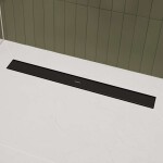 HANSGROHE - RainDrain Go Sprchový žlab 60 cm s oboustranným roštem, pro vložení dlažby, matná černá 56271670