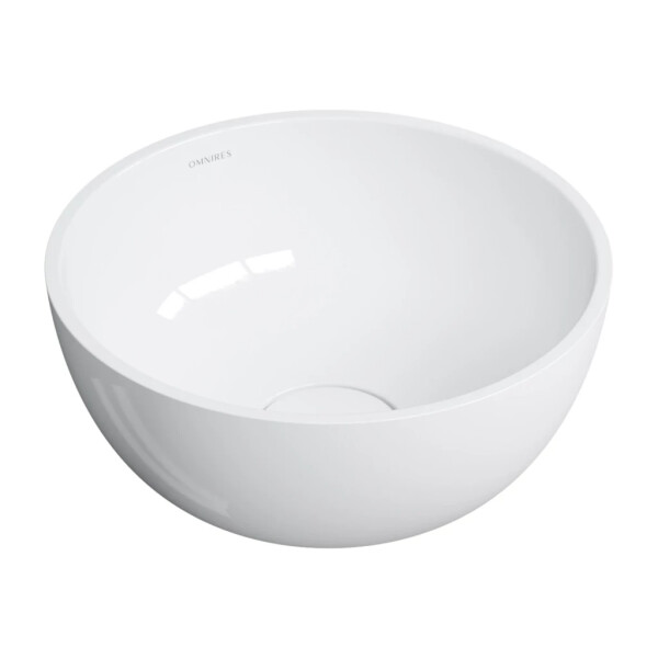 OMNIRES - SHELL M+ umyvadlo na desku, O35 cm, bílá lesk SHELL350UNBP
