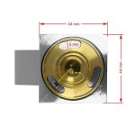 Mereo Držák sprchy polohovací hranatý, pochromovaná mosaz CB466Q