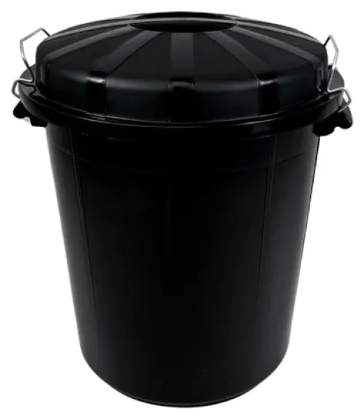Denox INDUSTRIAL černá / Nádoba na odpad / 70 l / plast PE-HD / bezpečnostní uzavírání