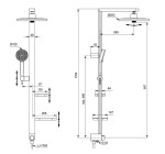 IDEAL STANDARD - ALU+ Sprchový set bez baterie, průměr 26 cm, 2 proudy, hedvábná černá BD585XG