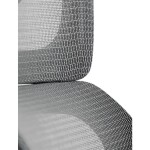 Kancelářská židle, šedá síťovina, černý plast, kolečka na tvrdé podlahy
