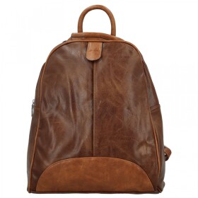 Trendy dámský koženkový kabelko-batůžek Eligio, hnědý