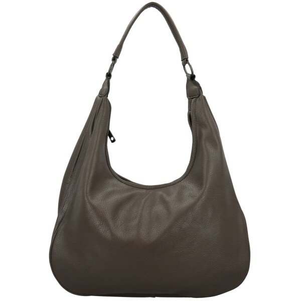 Stylová dámská koženková kabelka na rameno Petrit, tmavě šedá