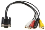 MicroConnect Kabel VGA (M) - RCA + S-Video (F) 0.3m černá (MONGGSV)