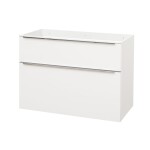 Mereo Mailo, koupelnová skříňka 100 cm, bílá, elox AL madlo CN512SN