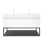 Koupelnová skříňka s umyvadlem SAT B-Way 119x30x45 cm bílá lesk BWAY120WU2BBF BWAY120WU2BBF