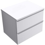 CERANO - Koupelnová skříňka Velora - bílá matná, úchytka chromová + deska pod umyvadlo Navira Pro - 36 mm - 70x56,6x46,5 CER-668630