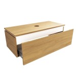 Koupelnová skříňka s krycí deskou SAT Feel 100x30x46 cm medový dub mat SATFEEL100DMD SATFEEL100DMD
