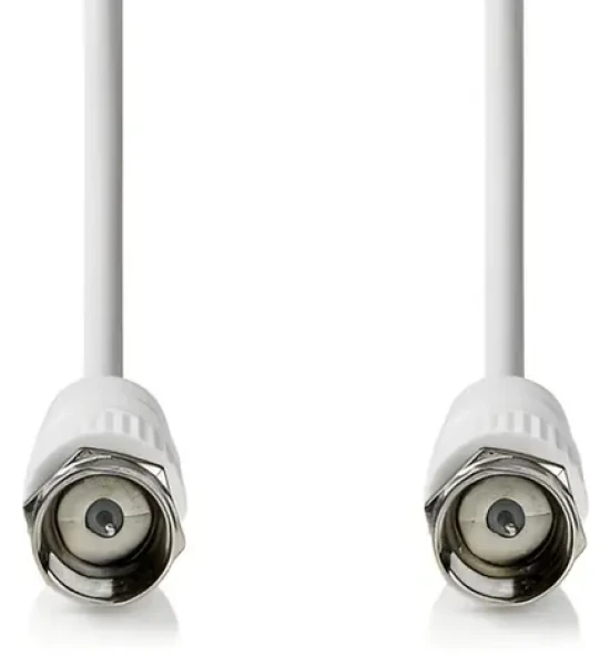 Nedis satelitní anténní kabel F(M) - F(M) bílá (CSGL41000WT30) / Kabel / 75 Ohm / 50 dB / dvojité stínění / 3 m (CSGL41000WT30)