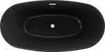 MEXEN/S - Eris volně stojící vana 170 x 80, černá, sifon a přepad bílá 53441708070-20