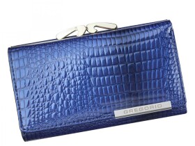 Elegantní kožená lakovaná peněženka Gregorio TALIA, modrá