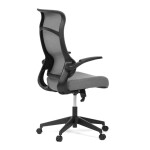 Kancelářská židle, houpací mech., šedý MESH, plast. Kříž