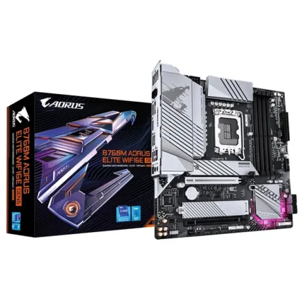 Gigabyte AORUS B760 ELITE / B760 / LGA 1700 / 4x DDR5 / PCIEx16 / 1x 2.5GLAN / mATX (B760M A E WF6E GEN5)