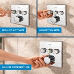 GROHE - Vitalio SmartActive Sprchový set s termostatem pod omítku, 31x31 cm, 2 proudy, chrom 34875000