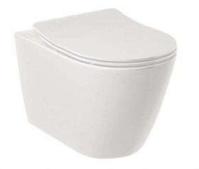 KLUDI - Resa R Závěsné WC se sedátkem SoftClose, Rimless, Spiralflush, lesklá bílá 23WCSET43