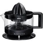 Braun Tribute CJ3000 černá / Lis na citrusy / 20 W / 400 ml / oboustranné otáčení / 5 stupňů dužiny (0X22611019 CJ3000BK)