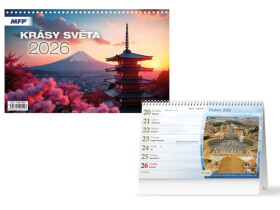 Krásy světa kalendář 2026 - stolní kalendář