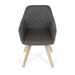 Jídelní židle, černá, látka vintage, DCH-435 BK3
