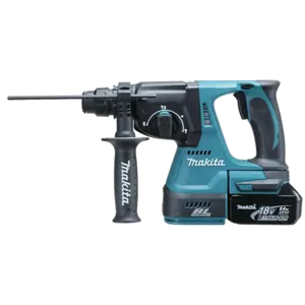 Makita DHR242RTJ / Aku kombinované kladivo / Li-ion / 18V / SDS-plus / 950 ot. za m. / 2x 5.0 Ah (DHR242RTJ)