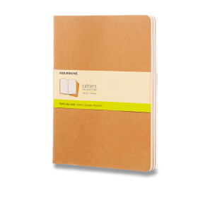 Sešity Moleskine Cahier, XL, čisté, 3 ks - karton