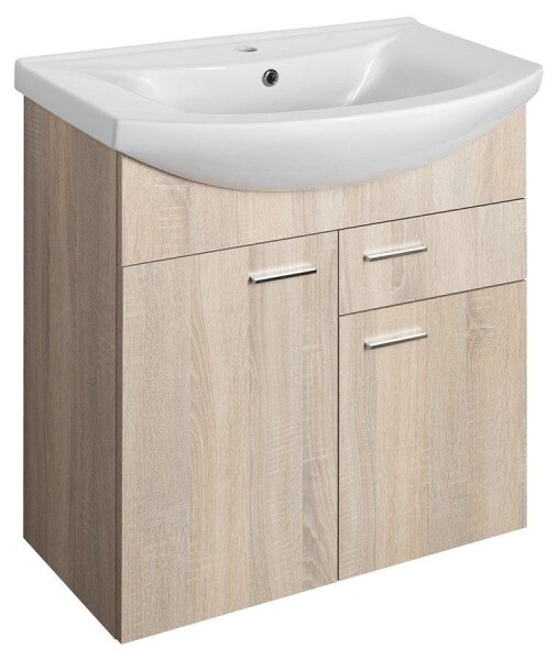 AQUALINE - ZOJA umyvadlová skříňka 71,5x74x34cm, dub platin 51175
