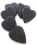 Timber Tones Felt Tones Heart Black Wool Felt 4-Pack