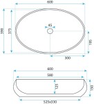REA - Keramické umyvadlo na desku Maya REA-U5660