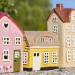 Ib Laursen Keramický svícen Ebeltoft White Door, modrá barva, béžová barva, keramika