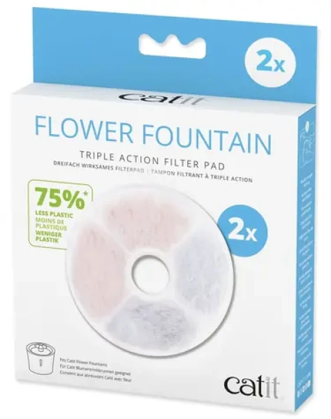 CATIT Filtrační náplň Triple Action pro Senses 2.0 Flower / 2 ks / aktivní uhlí a iontoměnná pryskyřice (103-43738)
