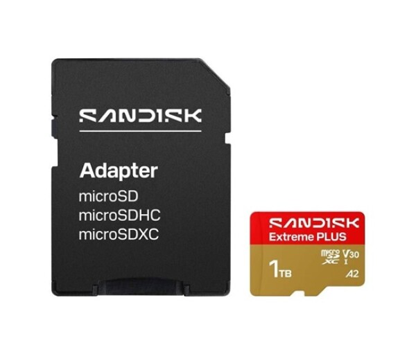 SanDisk MicroSDHC karta 1TB Extreme PLUS (R250/W170MB/s, UHS-I V30, Rescue Pro Deluxe) + adaptér EDF_493851