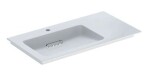 GEBERIT - ONE Umyvadlo nábytkové 90x48x13 cm, skrytý přepad, s otvorem pro baterii, vodorovný odtok, KeraTect, bílá 505.007.00.1