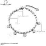 Perlový náramek Deborah - chirurgická ocel, perla, srdce, Stříbrná 16 cm + 4 cm (prodloužení)