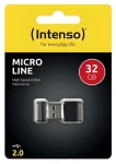 Intenso Micro Line 32GB černá / Flash disk / USB 2.0 / čtení 16,5 MB/s / zápis 6,5 MB/s (3500480)