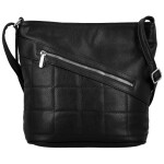Trendy dámská koženková crossbody kabelka Carlina, černá