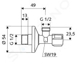 SCHELL - Comfort Rohový regulační ventil, chrom 052170699