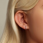Stříbrné náušnice se zirkony Nicol - stříbro 925/1000, Černá