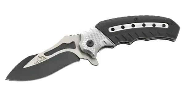 Cattara COBRA stříbrno-černá / Zavírací nůž / čepel 9,5 cm / ocel 420SS / pojistka (13258)