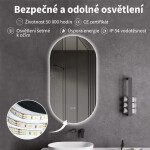 CERANO - Koupelnové LED zrcadlo Luno - 40x80 CER-8050BD79942