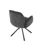 Jídelní židle, černá, hladká látka, DCH-D1330 BK2