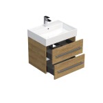 Koupelnová skříňka s umyvadlem SAT Cube Way 60x47,5x46 cm dub Hickory CUBE46602DHSAT CUBE46602DHSAT