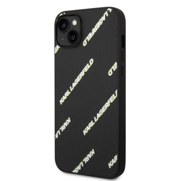 Pouzdro Karl Lagerfeld PU Grained Leather Logomania iPhone 14 Plus černé