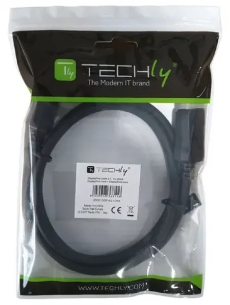 Techly DisplayPort 2.1 kabel černá / Přípojný kabel / DisplayPort - DisplayPort / 5 m / 4K 120 Hz / pozlacené konektory (ICOC-DSP-A21-050)