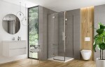 CERSANIT - SET B455 SPRCHOVÁ VANIČKA ČTVEREC TAKO SLIM 90x4 GRAY MAT + SIFON S932-162