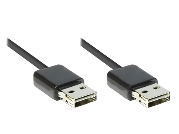 Good Connections USB 2.0 EASY-A černá / Propojovací kabel / A-A / 3 m / 480 Mbit/s (2212-EU030)