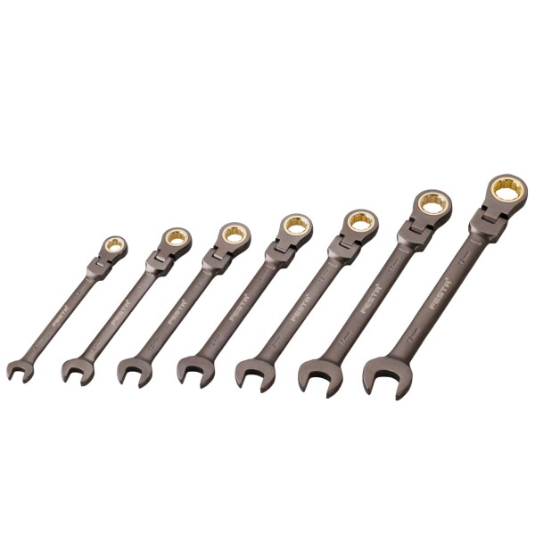 FESTA 17621 Klíče ráčnové kloubové, 10-19mm, 72 zubů, sada 7ks