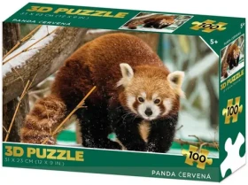 3D Puzzle Panda červená