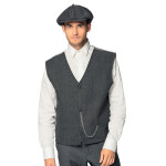 Pánský retro set vesta a čepice šedý 33016 Velikost: XL